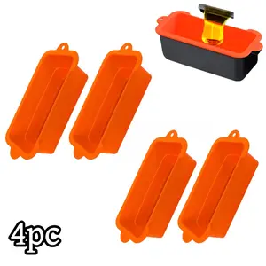 4pc Reusable Silicone Grease Cup Liner for Blackstone Grill |  Drip Pan Design, Easy-to-Clean, Heat-Resistant, Ideal for Griddle Rear Grease Collection, Grill Cleaning Accessory | Modern Kitchen Accessory, Heatresistant Liner