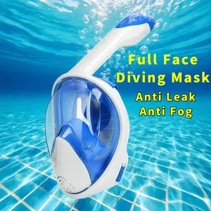 Full Face Snorkel Mask with Latest Dry Top Snorkel,Adults Snorkeling,180 Degree Panoramic View Snorkeling Set Anti-Fog Anti-Leak