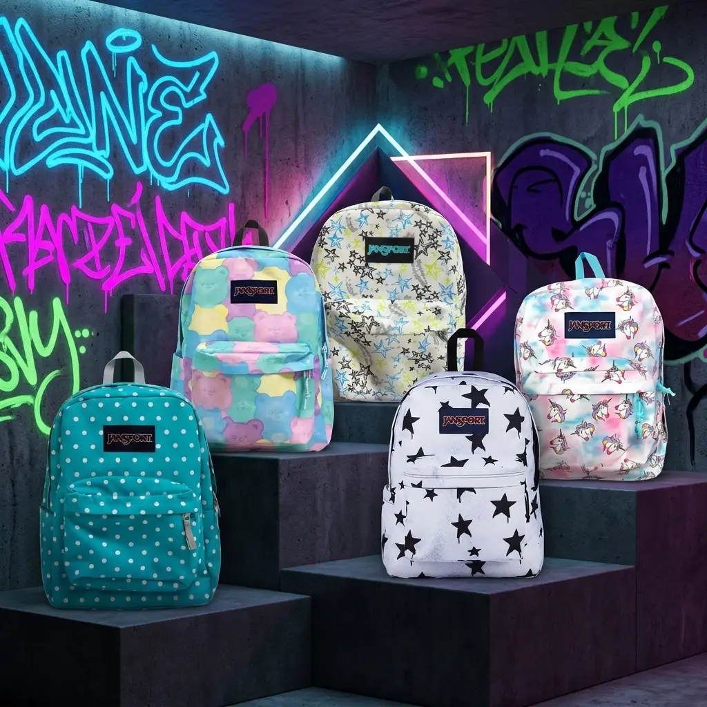 JanSport SuperBreak-Cute Book Bags for School, Retro Minimalist Solid Color Canvas Backpack for Teens with Suede Bottom, Waterproof with Structured Fit & Multi-Layer Storage for Back to School Shopping, School Style, Teen Backpack, Student Backpack