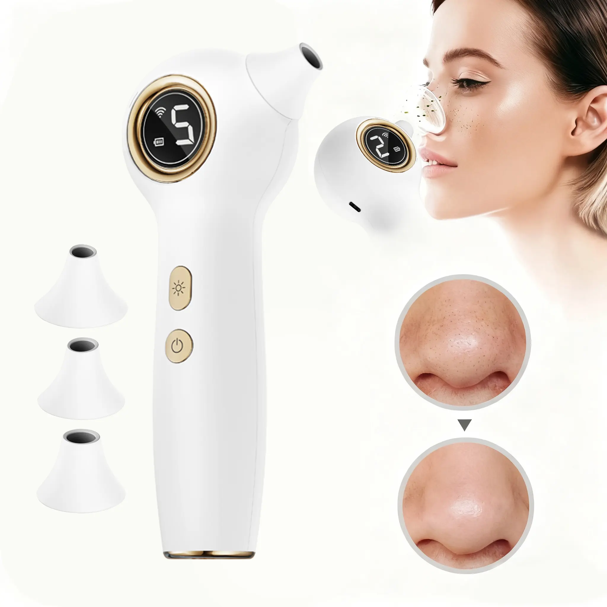 2026 New Blackhead Removal Beauty Device, Handheld Blackhead Cleaner, 3 Strength Suction, Acne Scar Treatment, Unisex Facial Care
