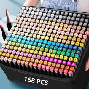 168 Colors Alcohol Markers Artist Drawing Painting and Sketching Art Dual Tip Markers for Book Painting Card Making Coloring Illustrations SketchPerfect for Students Adult
