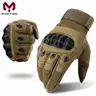 MVPTOO Hard Knuckle Touchscreen Deodorant Sports Gloves - Velcro Wrist Lock, Full Finger Safety Gear for Motorcycle Riding, Outdoor Activities (Size S)