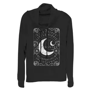 Junior's Lost Gods Stay Trippy Little Hippie Tarot Card Cowl Neck Sweatshirt