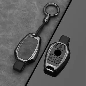 Alcantara Key cover For Mercedes Benz W204 W205 W212 W213 W176 W177 W219 A B C E S Class GLC CLA AMG
