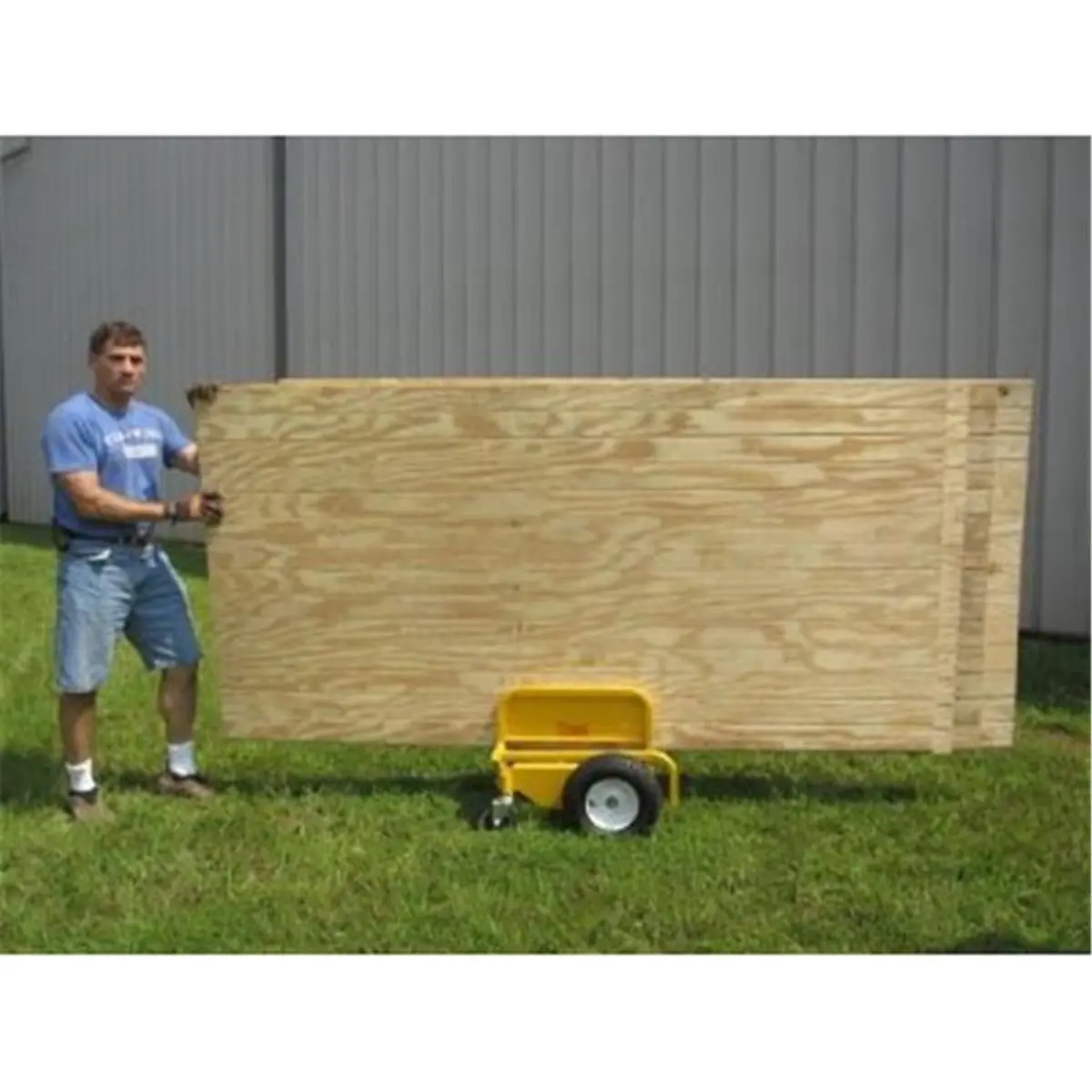 212 MAIN Heavy-Duty Steel Panel Cart Dolly, Portable and Self-Adjusting with All-Terrain Pneumatic Tires to Reduce Lifting Injuries