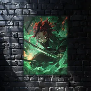 Kamado Tanjiro Kimetsu no Yaiba Anime Wall Art Poster, Modern Wall Art, Anime Gifts, Wall Decor