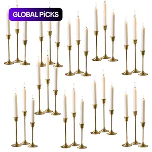 Elegant Romantic Vintage Metal Candle Holders, 30-Piece Set Candle Stands, Candlestick for Wedding, Dinner, Halloween and Home Interior Decor Ornaments, Interior Decoration Accessories