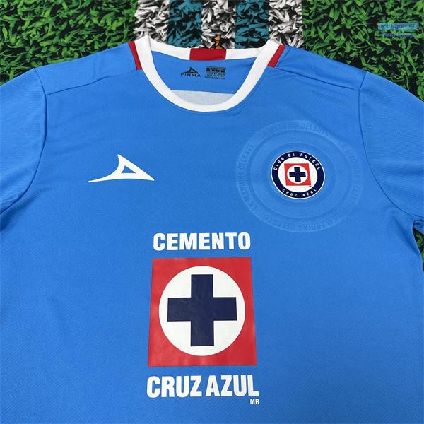 2425 Mexico CRUZ AZUL Home long sleeves Top Retro Soccer Jerseys Quick Dry Fans Version LIGA MX