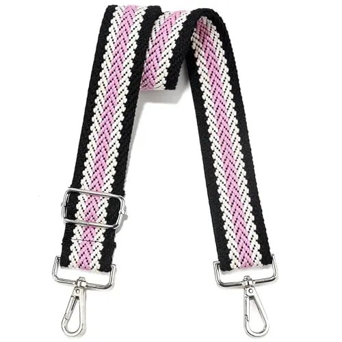 Silver Hardware black White Pink