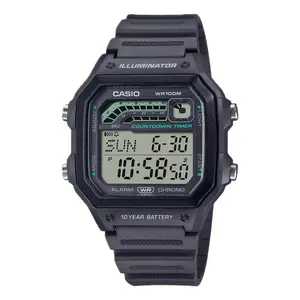 Casio Men's Digital Watch with Gray Band  - WS-1600H-8AVCF