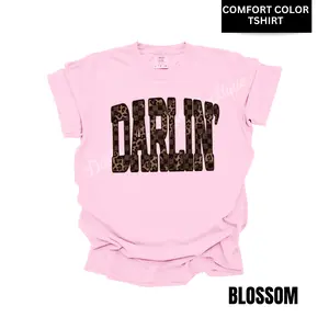 Cheetah/Checkered DARLIN Comfort Color T-Shirt