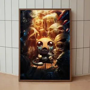 The Binding of Isaac Poster Print, Gaming Poster, Room Decor, Wall Decor, Gaming Decor, Gaming Gifts, Video Game Poster, Video Game 3A(Note: Frame shown for display only)