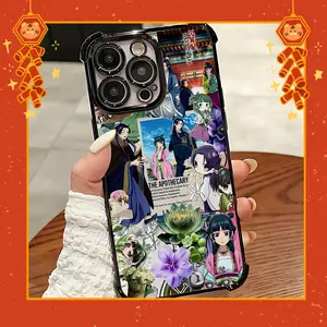 Anime The A-Apothecary Diaries Phone Case Compatible with iPhone 17/16/15/14/13/12/11/Pro/ProMax/Plus/17Air/Xsmax, for Samsung S25/S24/S23/S22, Shockproof Transparent Soft Back Cover, Four-corner airbag electroplated anti-drop Case, Spring Festival Gift