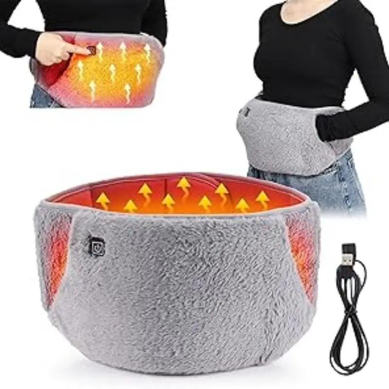 1 Count Electric Heating Belt Multifunctional Hand Warm Waist Hot Compress Belt Plugged in Warm Waist (Always Connected To The Power Supply)