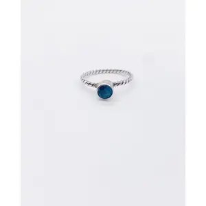 SKY BLUE CZ RING