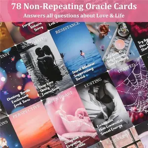 Oracle Cards, 78 PCS Love Oracle Cards Deck with Meaning on Them, Love Oracle Cards for Beginners, Answers to Guiding You Through Life and Love Questions