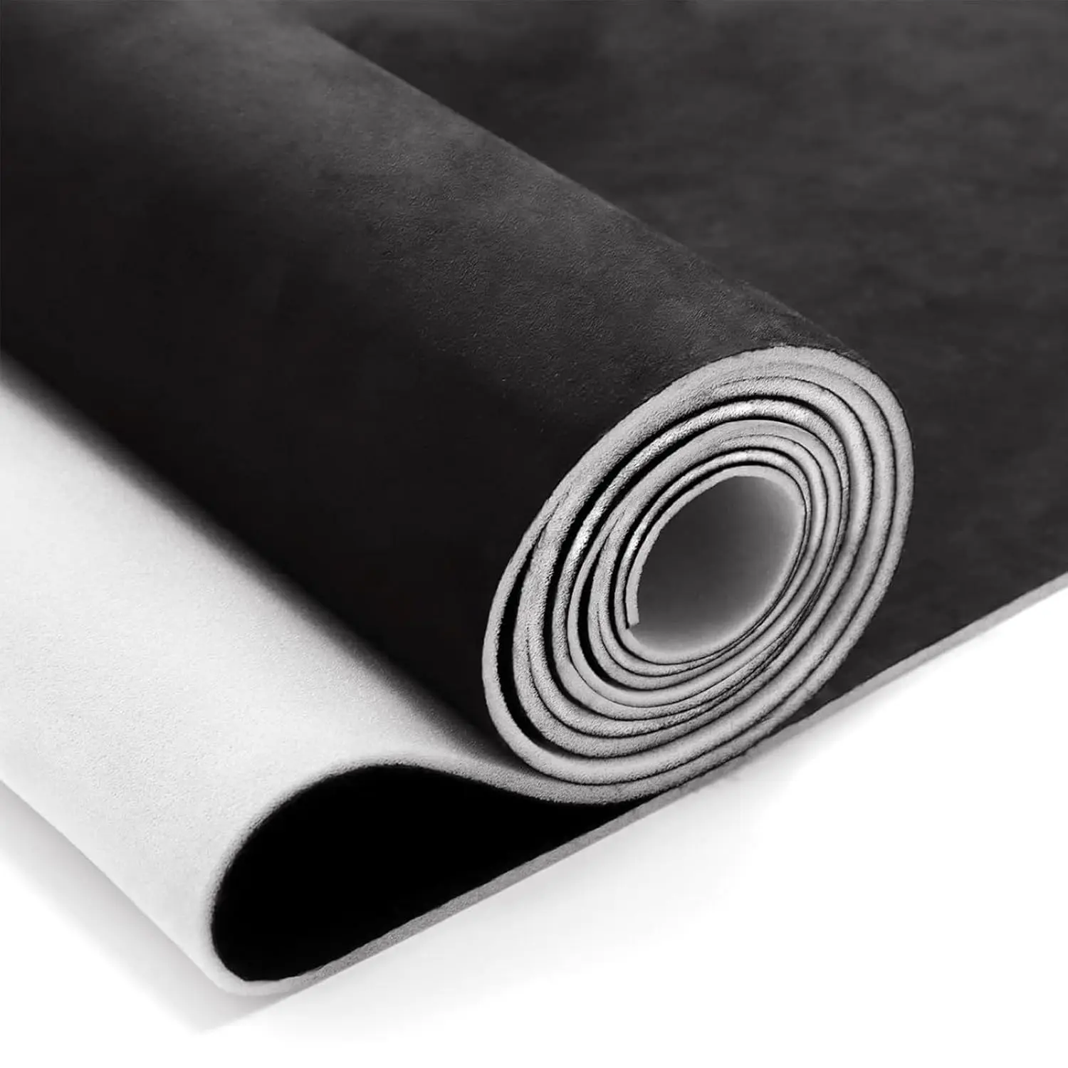 Suede Auto Headliner Fabric 120" L × 60" W with Foam Backing - Black Interior Replacement Material for Car/Truck/SUV/RV Roof - Home Repair/DIY Headliner Material