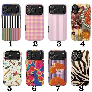 JIACC Stripes, Plaid, Floral, Fruit & Animal Prints pattern Phone Case for iPhone 17 16 15 14 13 12 11 XR ProMax Plus Air & Samsung S26 25 24 23 22Ultra, Gift For Her/Him, Cute Aesthetic
