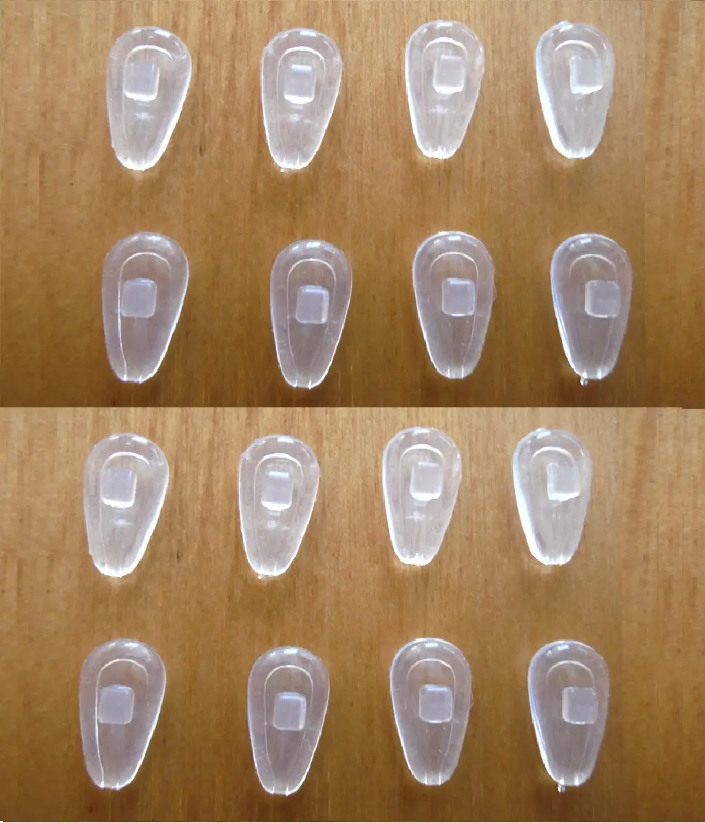 8 Pairs 16 Pcs New Style Air Silicone Nose Pads - Soft Comfortable No Pressure - - Anti Slip & Flexible Fit - Glasses Sunglasses Part - Lightweight Flexible Extra Soft Silicone Material