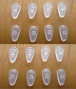 8 Pairs 16 Pcs New Style Air Silicone Nose Pads - Soft Comfortable No Pressure - - Anti Slip & Flexible Fit - Glasses Sunglasses Part - Lightweight Flexible Extra Soft Silicone Material