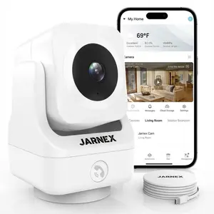 4MP 2K Full 360 View Security Camera with Color Night Vision, Bluetooth Quick Setup, Motion Detection, One Touch Call Button, Works with Alexa and Google Home