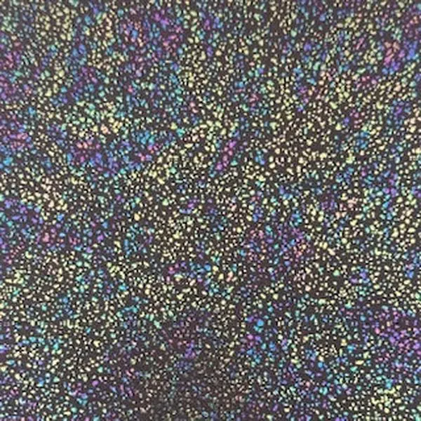 Rainbow Pebble 20% Nylon-Spandex Blend Tricot Fabric - 4-Way Stretch, 58/60 in Width, Vivid Prism Glow Effect, Captivating Hologram Foil, for Dance Wear | Spandex Palace