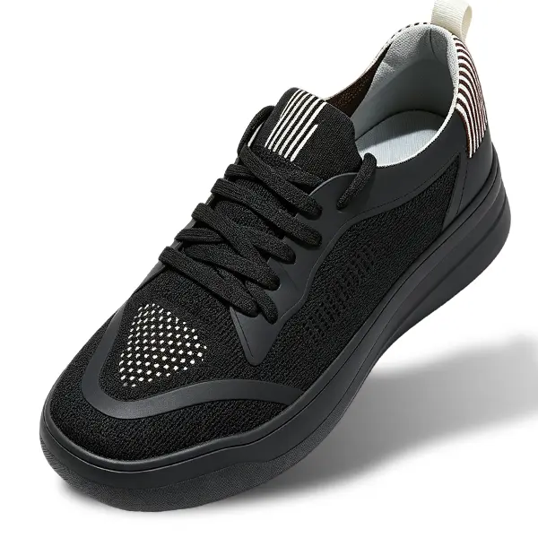 LXSO Knit Barefoot Shoes - Minimalist Fashion Casual Trainers with Wide Toe Box, 0-Drop Flexible Sole for Walking, Chic Casual Sneakers
