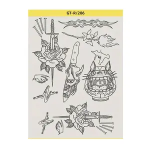 1 Roll Tattoo Transfer Paper with Pre-Drawn Designs, Perfect for Tattoo Artists and DIY Projects, Customizable Art Transfer Solution, Temporary Tattoo