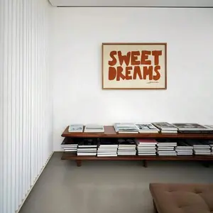 1pc Vintage Poster, Dream Horizontal Banner Wall Art, Narrow Wall Painting, Bauhaus Style Print, Dopamine Decor, Headboard Wall Art, Horizontal Print, Dorm Decor, Bedroom Print, Living Room Decor, Bedroom Aesthetic Decoration, Housewarming Gift, Frameless