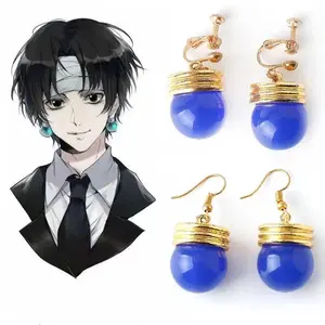 Anime HUNTERES x HUNTERES Earrings Cartoon Chrollo Lucilfer Cosplay Costume Prop Earring Jewelry Cute Gift for Party Accessories