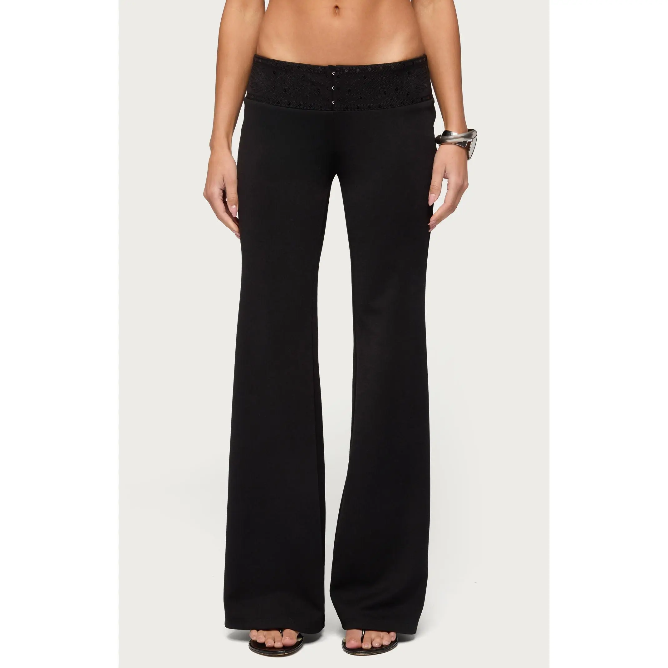 Edikted Women's Katalia Sequin Flared Pants