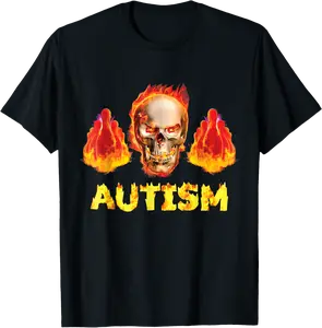 Flaming Autism Skeleton Bowling Oddly Specific Dark Lovers T-Shirt - Jessicajon Shop 75B0DYZ3FQJ7