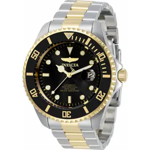 Invicta Men's Watch - Pro Diver Automatic Black Dial Two Tone Steel Bracelet | 34041