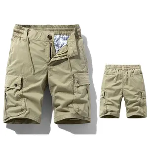 Menswear Stylish Multi-Pocket Cargo Shorts for Men, Summer Drawstring Design, Loose-Fit Retro Casual Bottoms