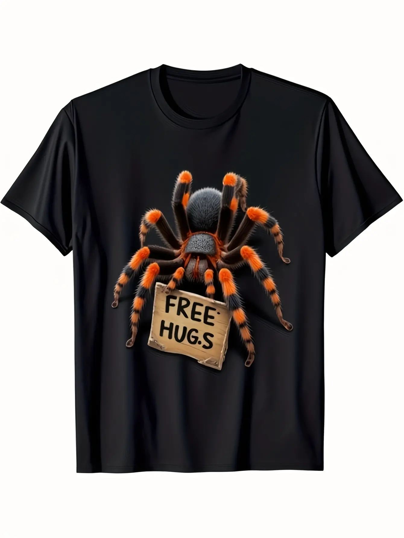 Men's  Women's Tarantula Hugs T-Shirt - 100 Cotton unisex soft cotton short sleeve t shirt, vintage graphic casual tee for men women teens, perfect birthday holiday gift for camping travel gym daily street  wear
