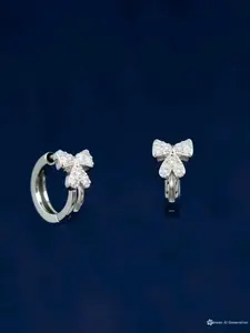 Butterfly Earrings Cute Studs for Girls, Silver Color Youthful Ear Jewelry, Perfect Friend Gift for Students