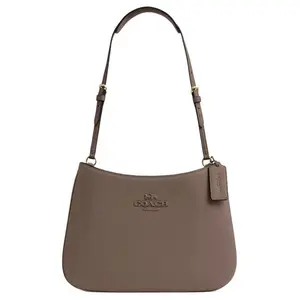 COACH Penelope 27 Logo Snap-Clasp Smooth Leather Tote Bag for Women, Large Size, Slate