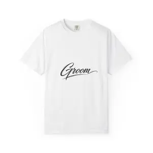 Groom T-Shirt — Elegant Script Wedding Tee for Grooms