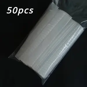 50pcs Mesh Makeup Brush Protectors - Anti-Split Bristle Guards, Unscented Bouquet Sleeve Set