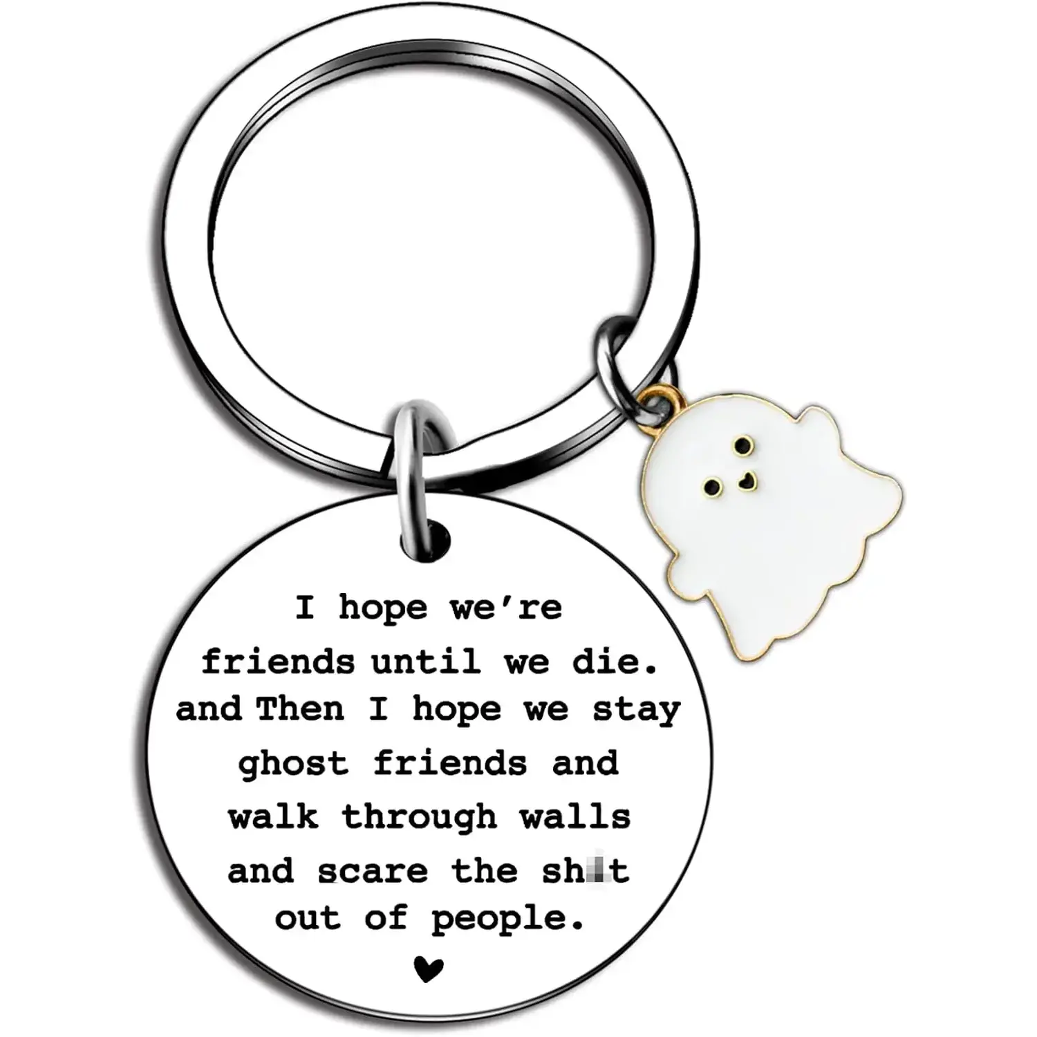 Best Friend Keychains Funny Birthday Gift for Friends Christmas Halloween Gifts for Women Friend Boo Basket Stuffers