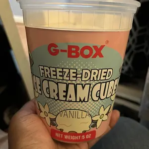 G-Box Freeze Dried Ice Cream Cubes in Air-tight Sealed Container | Vanilla | Chocolate | Snack Dessert