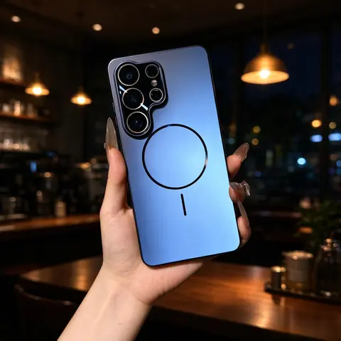 USUBIR Plastic Non-Metallic Wireless Magnetic Smartphone Case for S25 Ultra, S26 Ultra - Full Lens Wrap Protector, Shockproof, Scratch Resistant, Slim Lightweight Durable Accessory for Girls