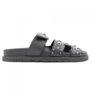 Pre-owned HERMÈS Calfskin Small Leather Goods Hermes Chypre Calf Sandals