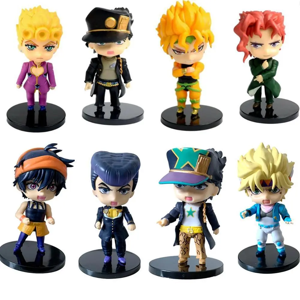 1 Pc Anime JOJO's Bizarre Adventure Golden Wind Action Figures Kujo Jotaro Narancia Ghirga Giorno Giovanna PVC Model Toy