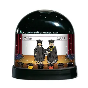 Graduation (black gown), Female - NTT Personalized Snow Globe