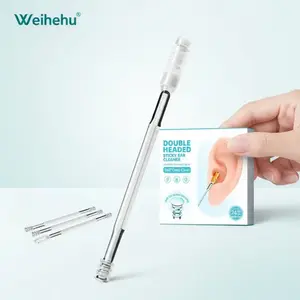 Weihu  Ear Cleaning Sticks - 3box（24pcs/box）Reusable Resin Tips, Gentle Daily Ear Care Reusable Adhesive Ear Swabs - The Safe Alternative to Cotton Swabs for Earwax Removal