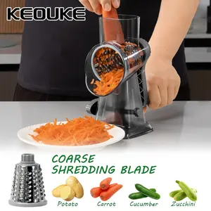 1pc, Premium Manual Cheese Grater and Vegetable Slicer - Multifunctional Shredder and Slicer with Sharp Stainless Steel Blades, Ergonomic Handle, and Compact Design - Perfect Kitchen Tool for Home Cooking and Meal Prep Utensils