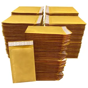 UOFFICE Pack of 250 Kraft Bubble Mailers 5" x 10" #00 Self-Seal Padded Envelopes 110 GSM 52 lb Kraft Paper 2 Layers Interior Bubbles