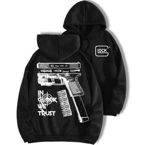 In Glock We Trust 2 Sides Hoodie, For Men, For Women - Unisex Style, 100% Cotton, Pullover unisex hoodie