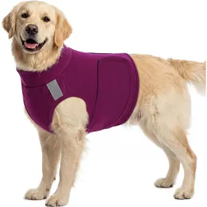 KOESON Reflective Dog Anxiety Vest, Adjustable & Breathable Thunder Jacket for Dogs, Lightweight & Soft Calming Vest for Dogs, Stress Relief Dog Compression Shirt for Thunder, Fireworks, Separation